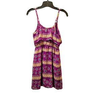 Mossimo Supply Co. Junior's Violet Purple Floral Dress Sundress XS
